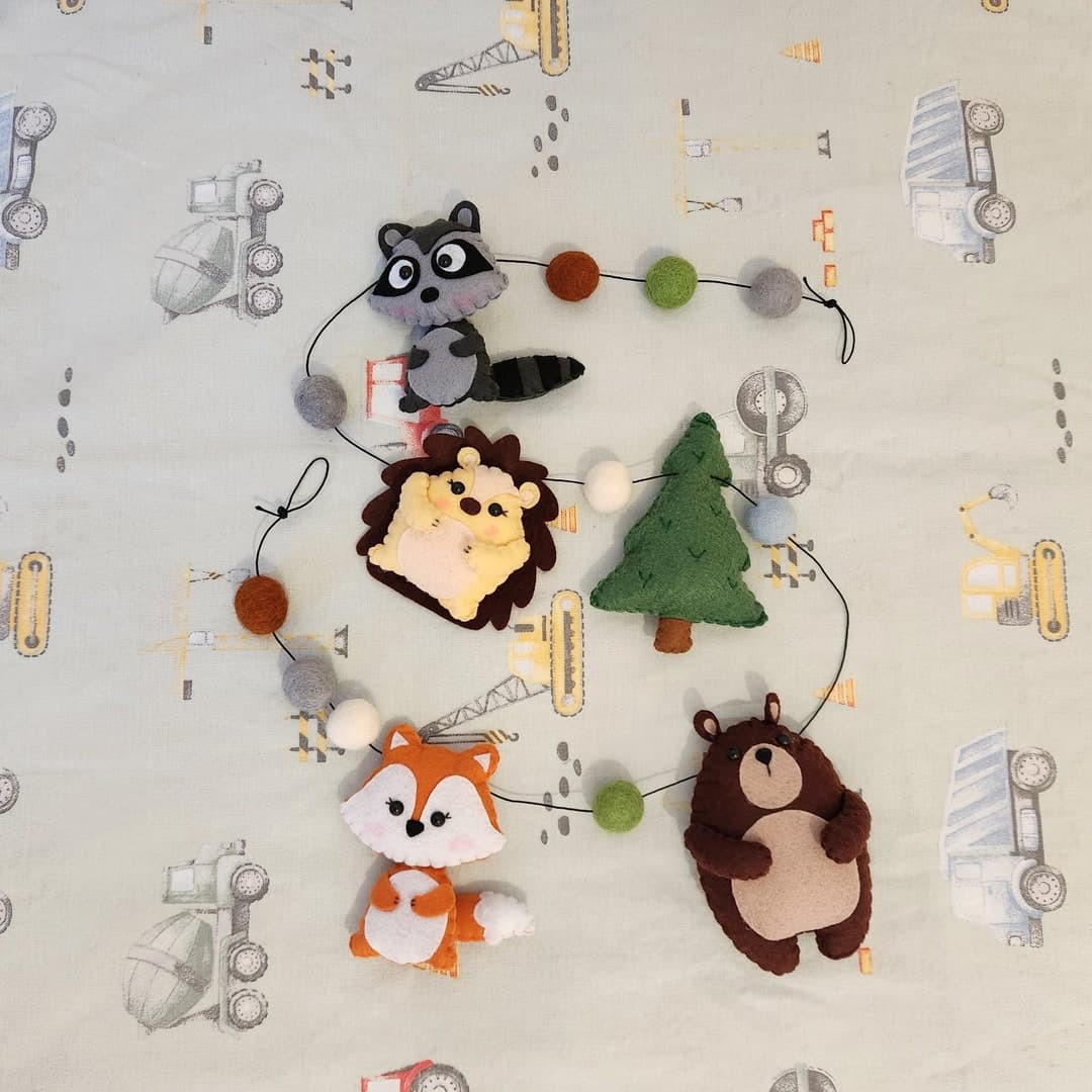 Sass & Belle Felt Woodland Animal Bunting