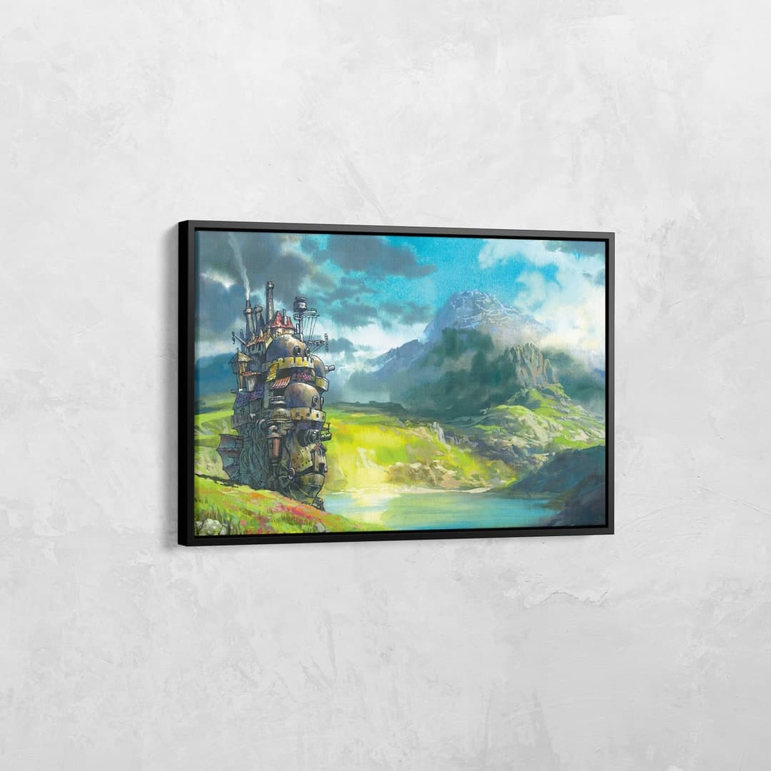 Howl’s Moving Castle Print, Studio Ghibli Canvas Wall Art, Anime Poster ...