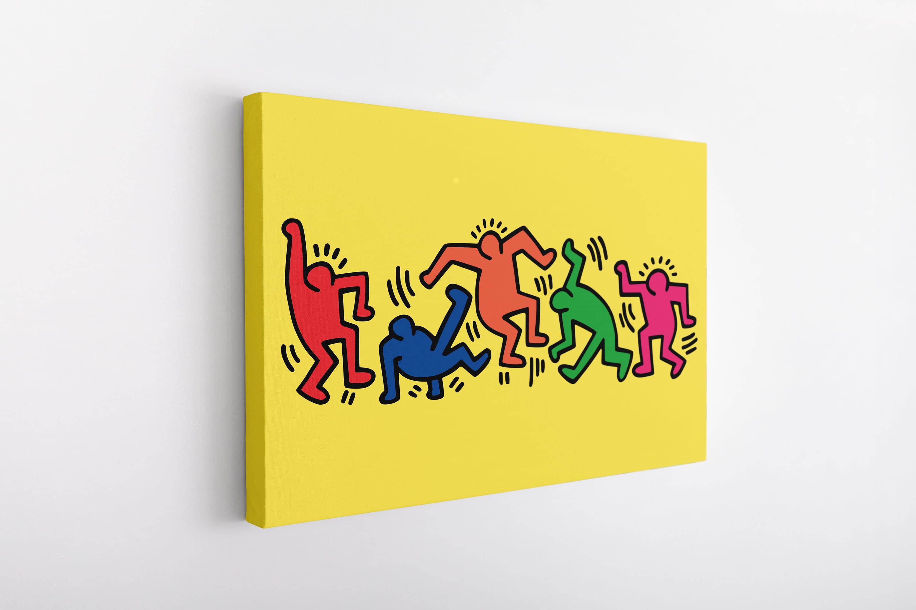 King & McGaw Keith Haring Dancing Figures Canvas