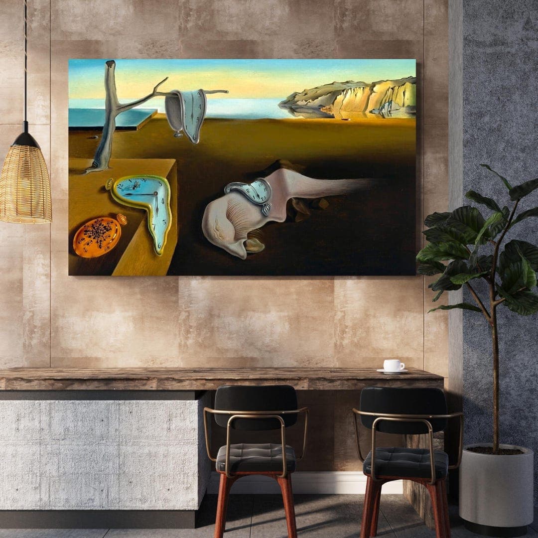 The Persistence of Memory Canvas Print, Salvador Dali Surrealism Wall ...