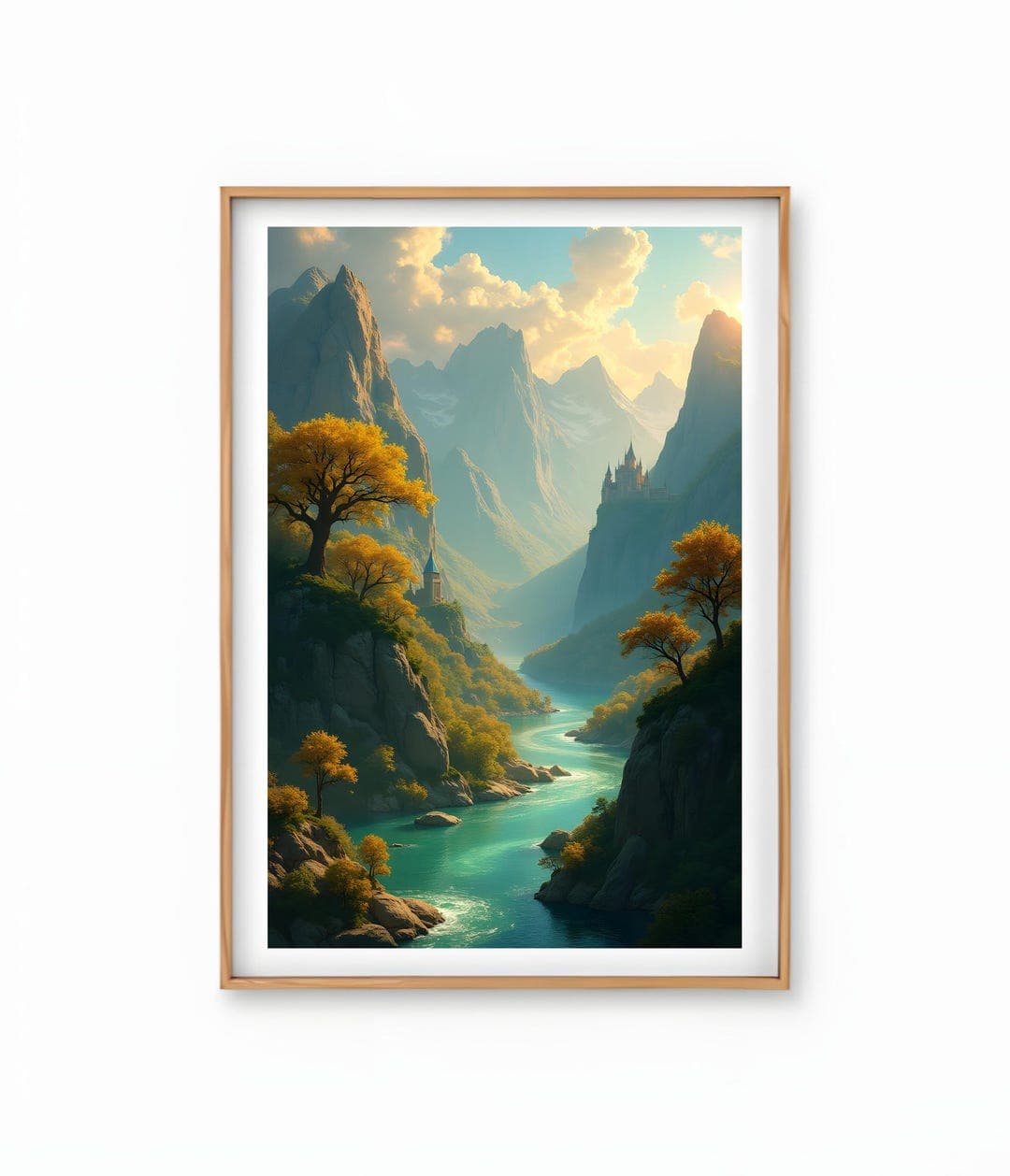 Mystical Fantasy Landscape Wall Art Digital Download | Magical Mountain ...