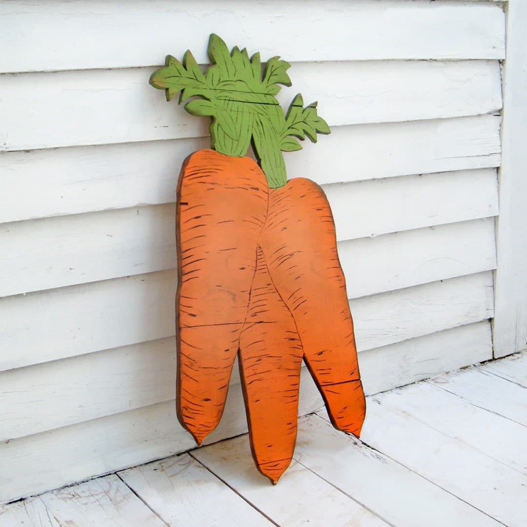 Carrot Sign Wooden Farm Stand Vegetable Sign Wooden Carrots Vegetable ...