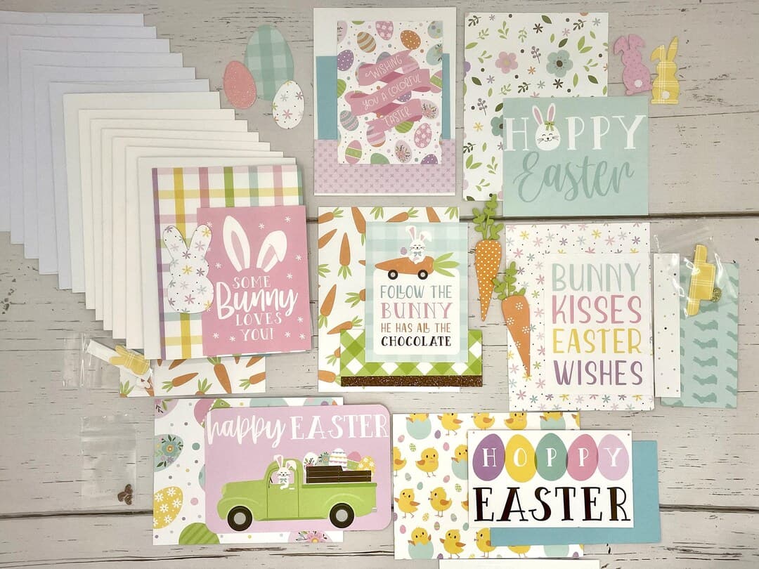 Easter Card Making Kit #1 Welcome Easter Collection- 7 Card DIY Kit ...