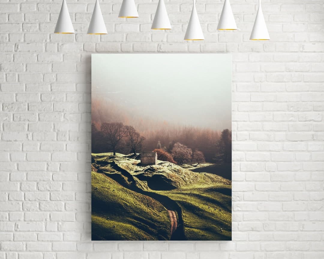 Peak District Print Alport Castles Sheep & Barn Landscape Wall Art in ...