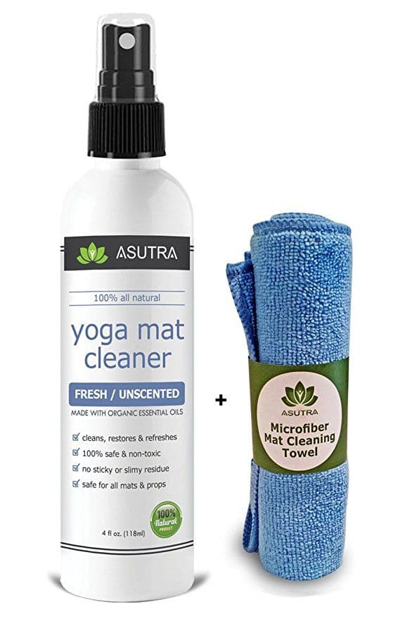 ASUTRA Yoga Mat Cleaner Spray (Fresh & Unscented), 4 fl oz - No ...