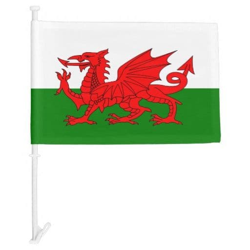 Wales flag Welsh red dragon | Zazzle | Wales flag, Car flags, Red dragon