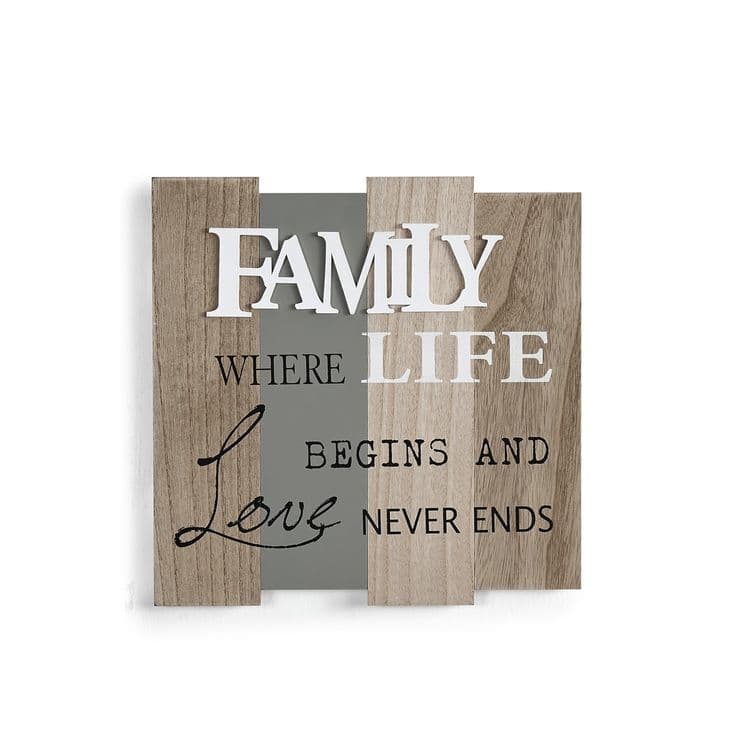 Danya B. "Family - Where Life Begins and Love Never Ends" Wooden Wall ...