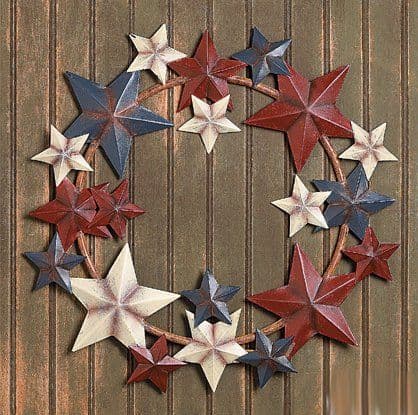 Americana Star Wreath - Wreaths and Floral | Primitive decorating ...