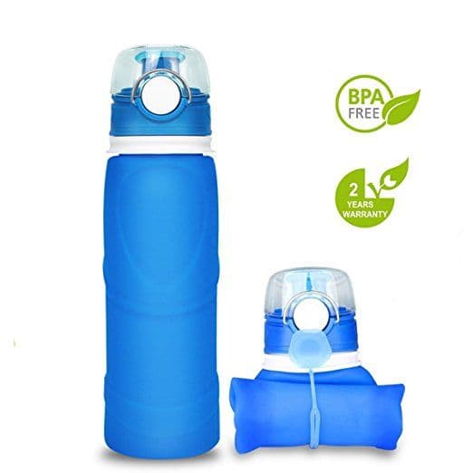 silbyloyoe Silicone Water Bottle Foldable Collapsible Anti Leakage with ...