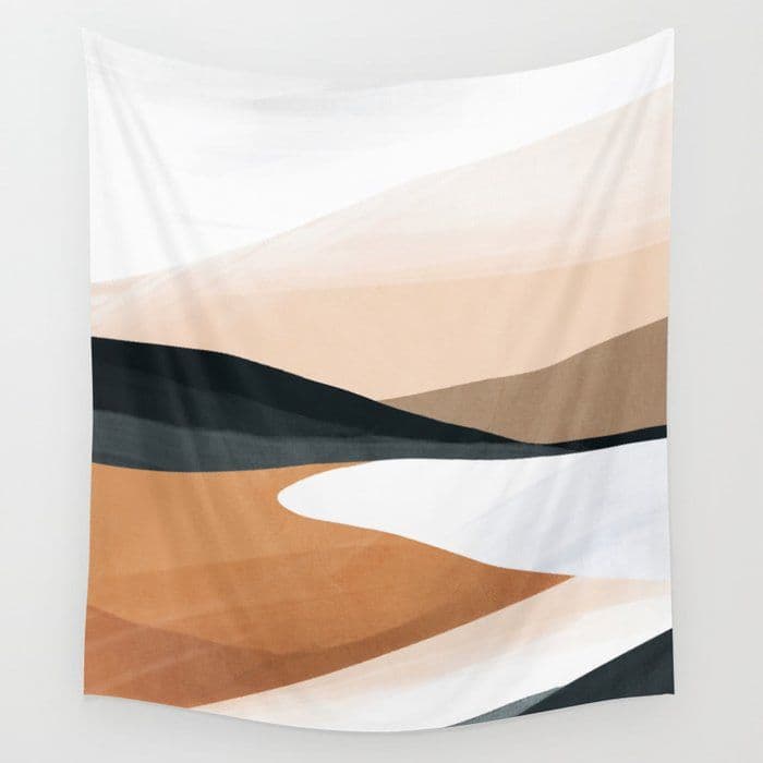 Abstract Art Landscape 15 Wall Tapestry by ThingDesign | Society6 ...