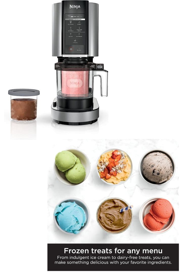 Ninja NC301 CREAMi Ice Cream Maker | Gelato, Mix-ins, Milkshakes, Sorbet