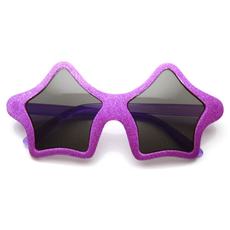 Novelty Star Shape Glitter Party Superstar Sunglasses 9537 | Glitter ...