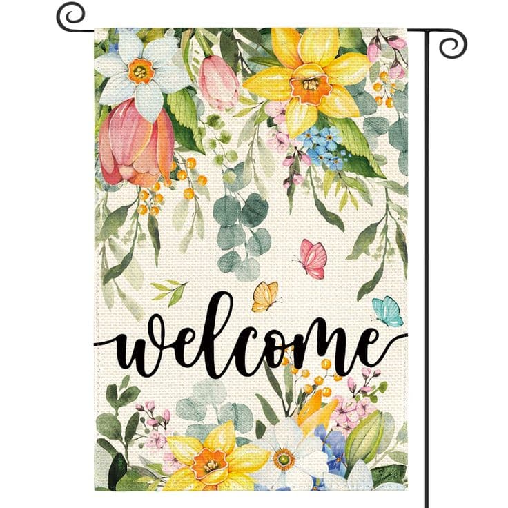 AVOIN Colorlife Double Sided Flower Garden Flag