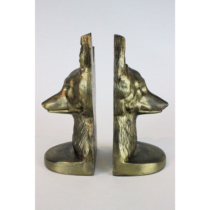 Bookends | Bookends, Brass fox, Elephant bookends