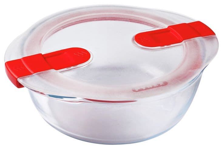 Buy Pyrex Cook & Heat Large Round 1L Dish With Lid | Casserole pots ...
