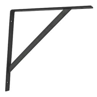 Heavy Duty Bracket Black 300 x 300mm 2 Pack | Shelf Brackets | Screwfix ...