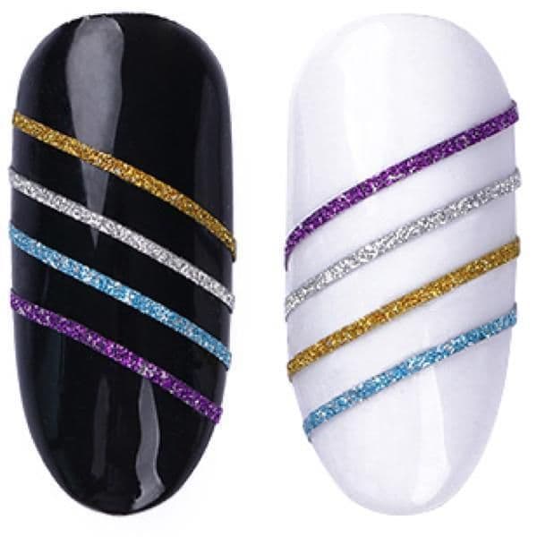 Born Pretty - Matte Glitter 13 Striping Rolls #41007 | Wholesale nail ...