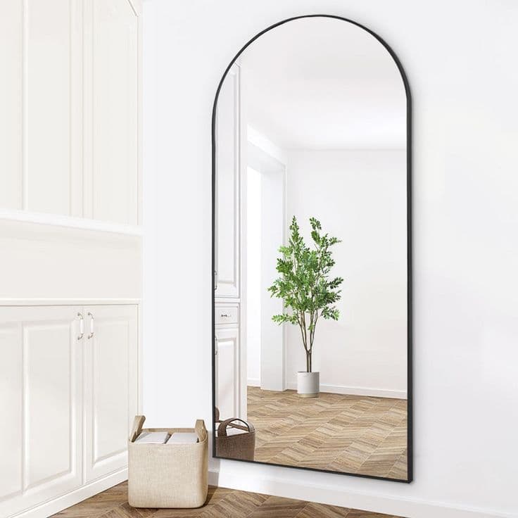 Muse Black Arch Mirror Full Length,71X24 Arched Mirror Oversize ...
