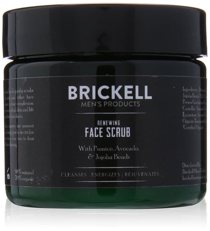 Brickell Men's Renewing Face Scrub for Men, Natural and Organic Deep ...