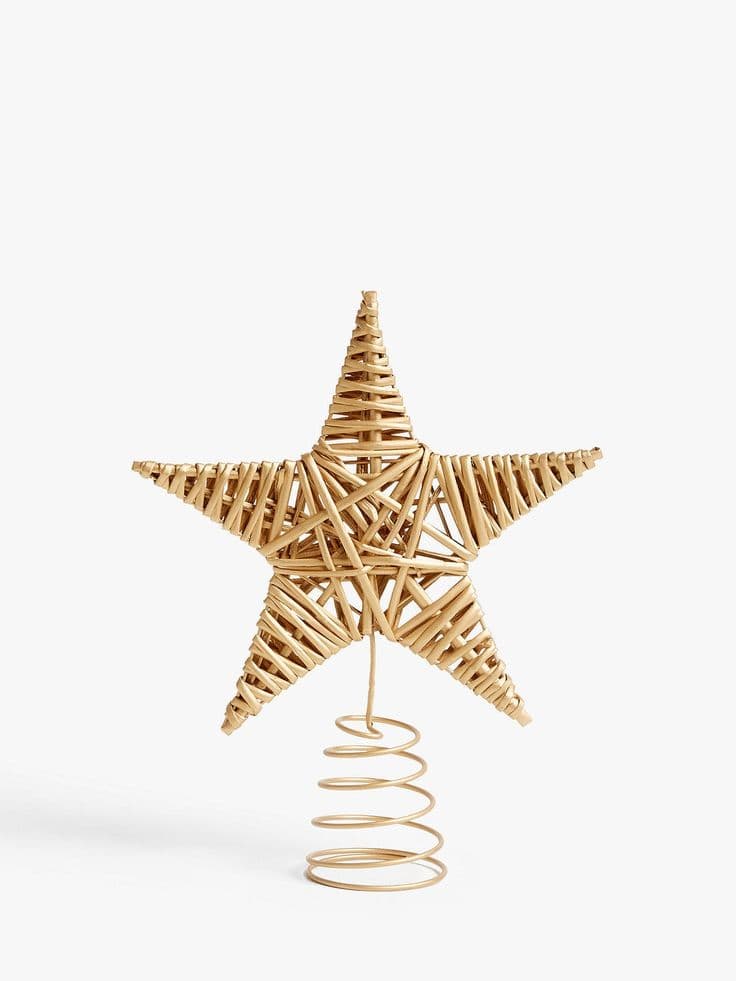 John Lewis & Partners Renaissance Willow Tree Topper, Gold | Tree ...