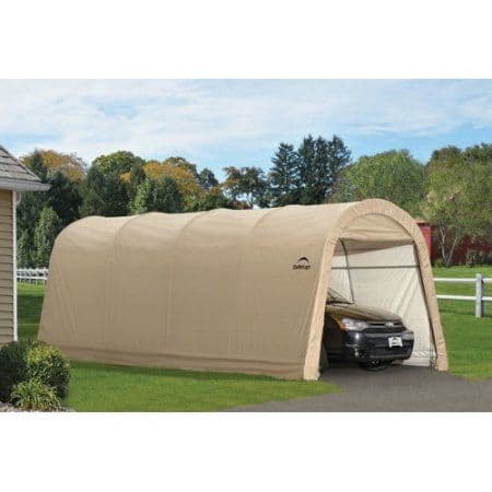 ShelterLogic AutoShelter Instant Garage, 10 x 20 x 8 ft, Sandstone ...