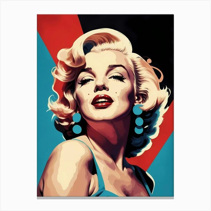Marilyn Monroe Portrait Pop Art (15) Canvas Print in 2024 | Marilyn ...