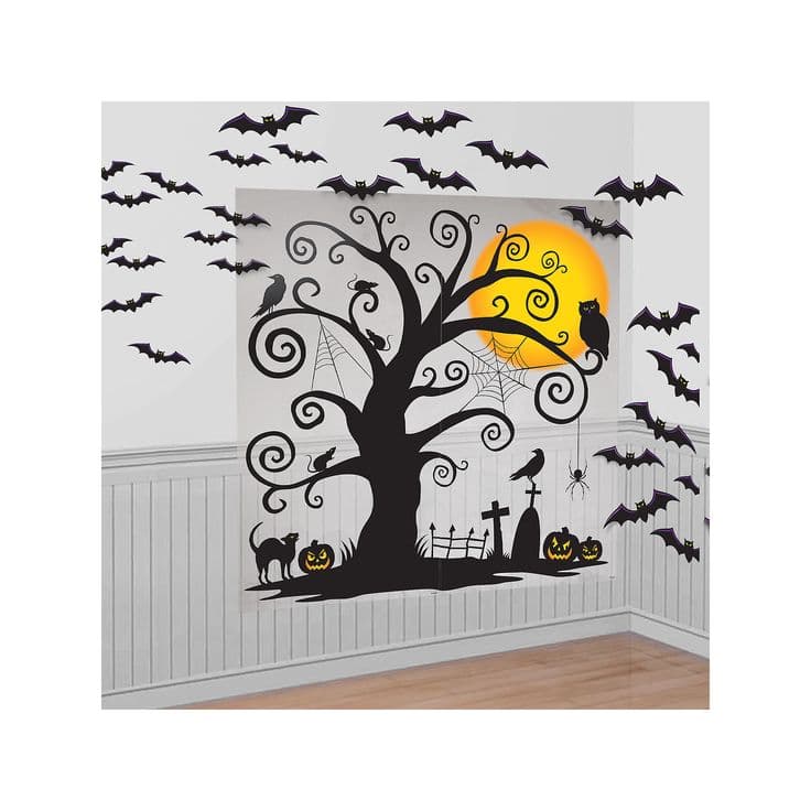 Amscan Cemetery Scene Setter Supplies, 32 Pieces, Include 2 Creepy ...