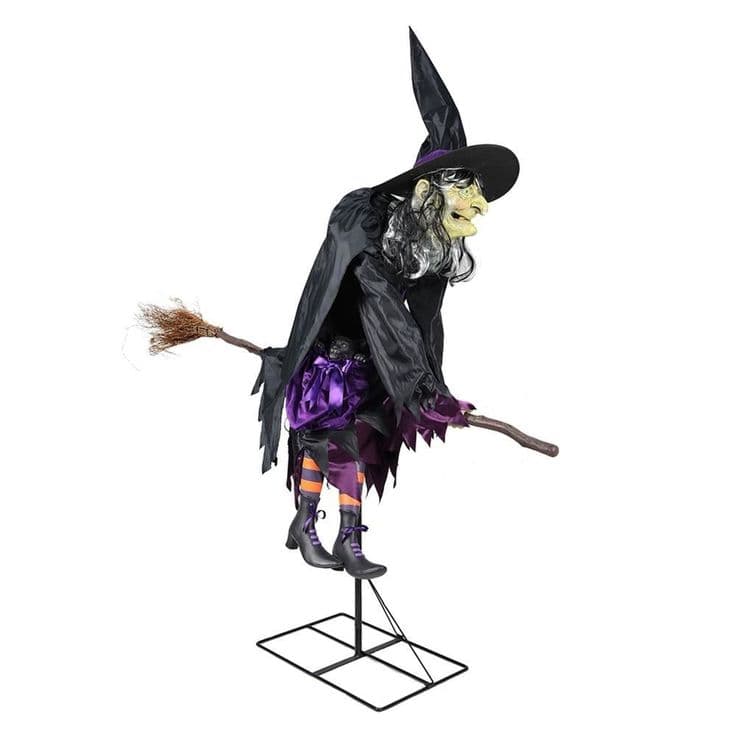 Home Accents Holiday Halloween Decoration Fancy Flying Witch 72.05 in ...