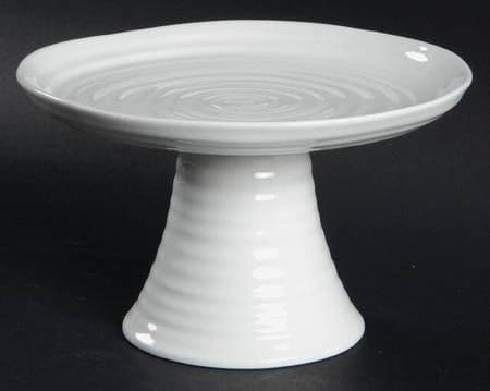 Portmeirion Sophie Conran White 6" Diameter Pedestal Cake Stand ...