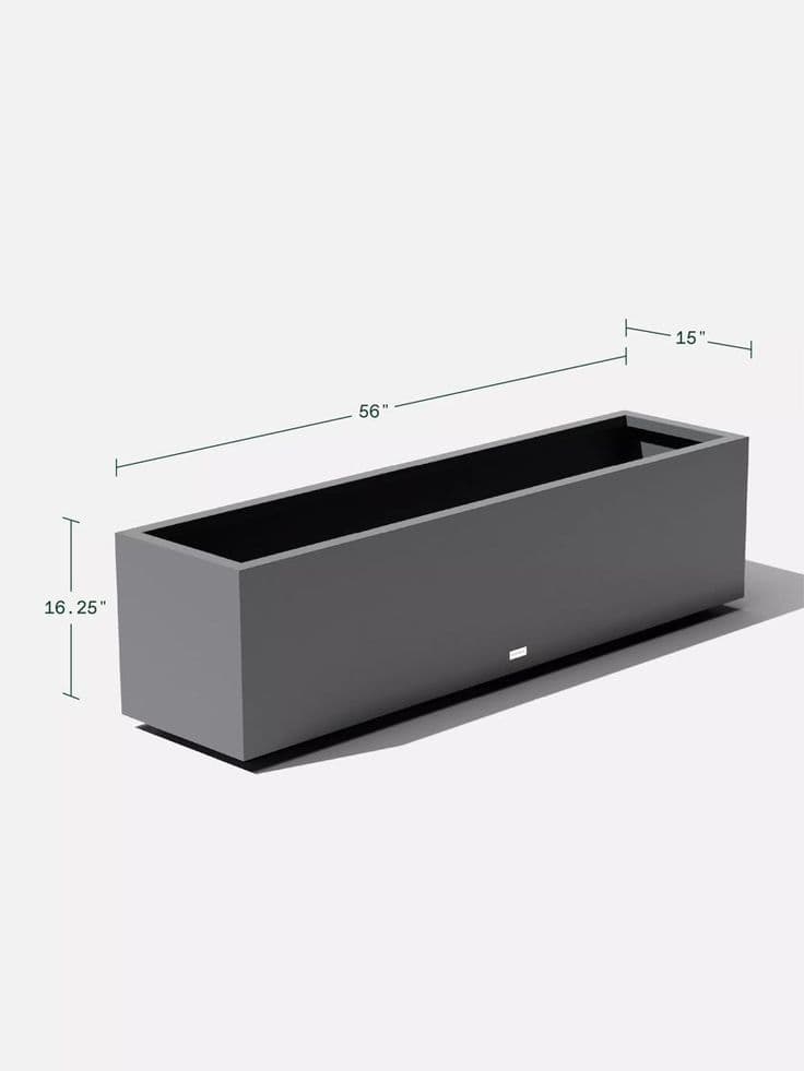 Veradek Metallic Series Long Box Planter, 56" | Planter boxes, Planters ...