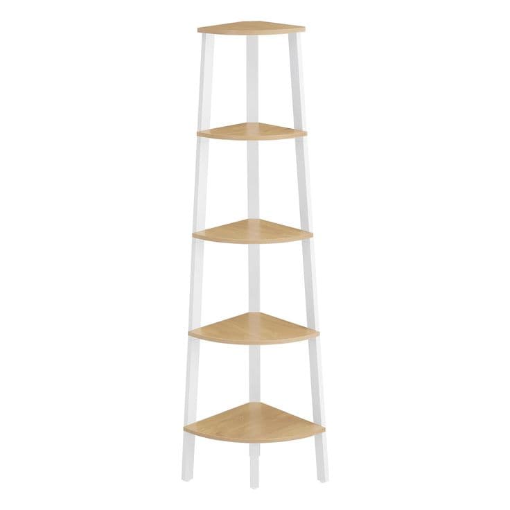 VASAGLE Corner Shelf 5-Tier Industrial Ladder Shelf
