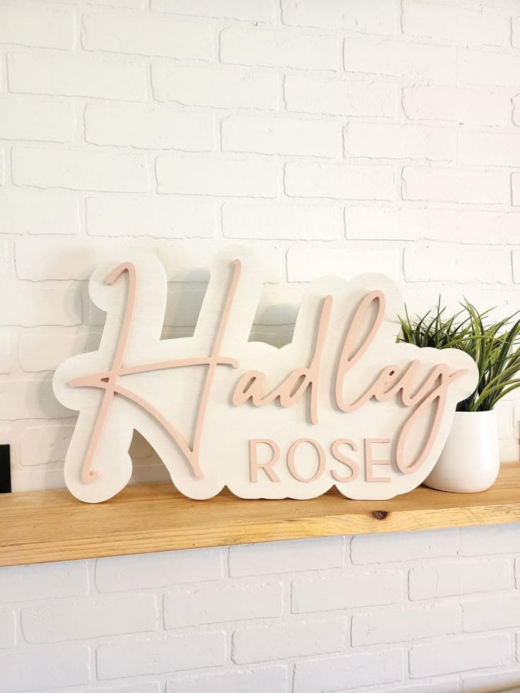 Custom Name Sign, Baby Name Sign, Custom Wood Sign, Wooden Name Sign ...
