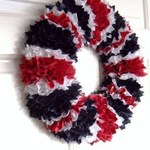 Gisela Graham Union Jack Fabric Wreath