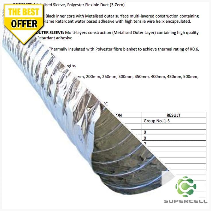 V 6m x 200mm FLEXIBLE ALUMINIUM VENTILATION DUCTING NUDE | Ventilation ...