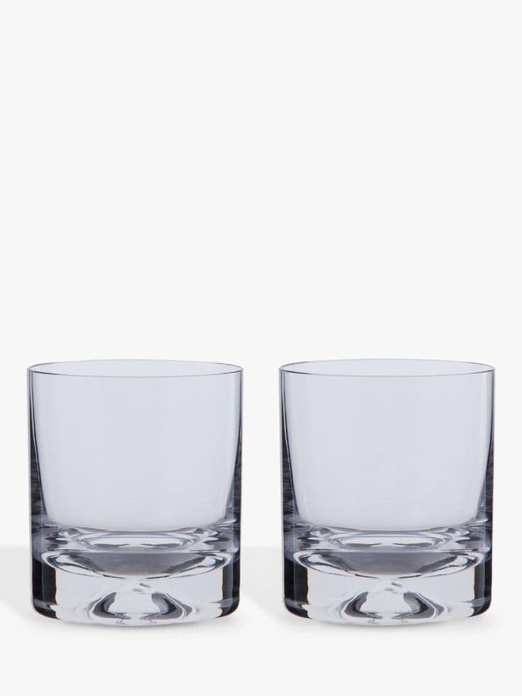 Dartington Crystal Dimple Old Fashioned Whiskey Glasses, Set of 2 ...