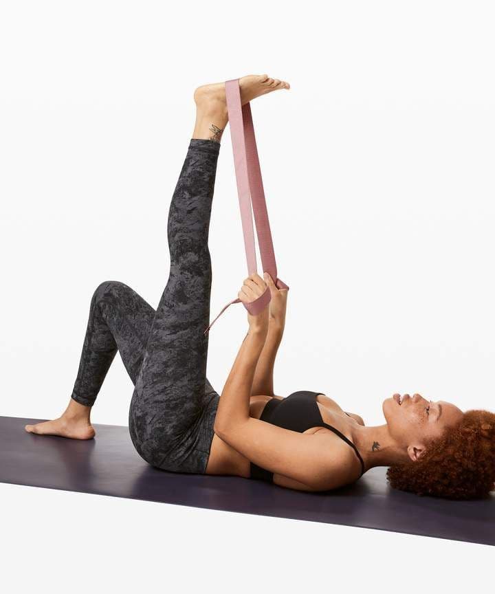 Lululemon No Limits Stretching Strap | Stretching strap, Hard yoga ...