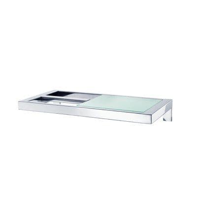 Blomus Menoto Wall Mounted Toilet Paper Holder with Glass Shelf Finish ...