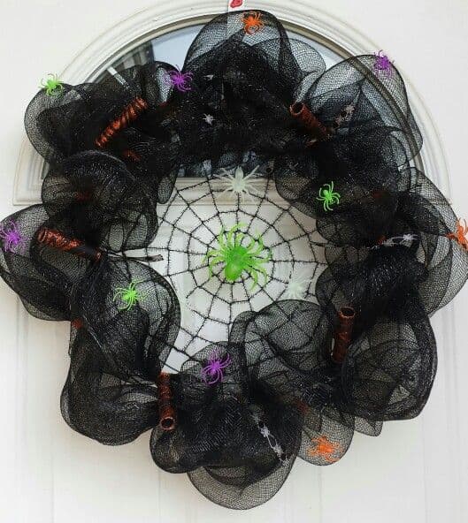 Gisela Graham Halloween Spider Web Wreath
