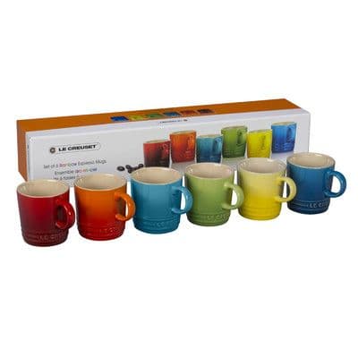 Le Creuset Espresso Mugs (Set of 6) | Mugs, Le creuset stoneware, Le ...