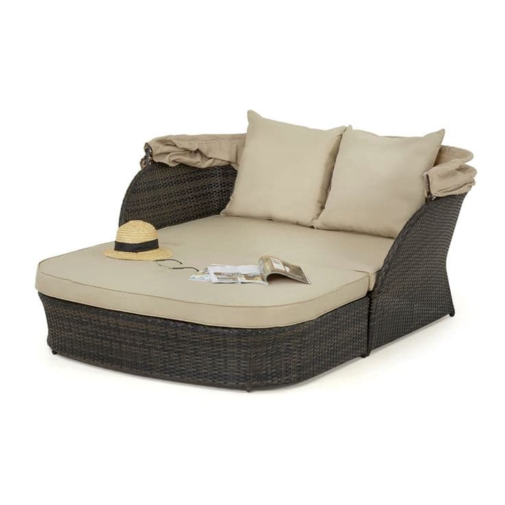 Maze Rattan Daybed with Hood at Homebase.co.uk