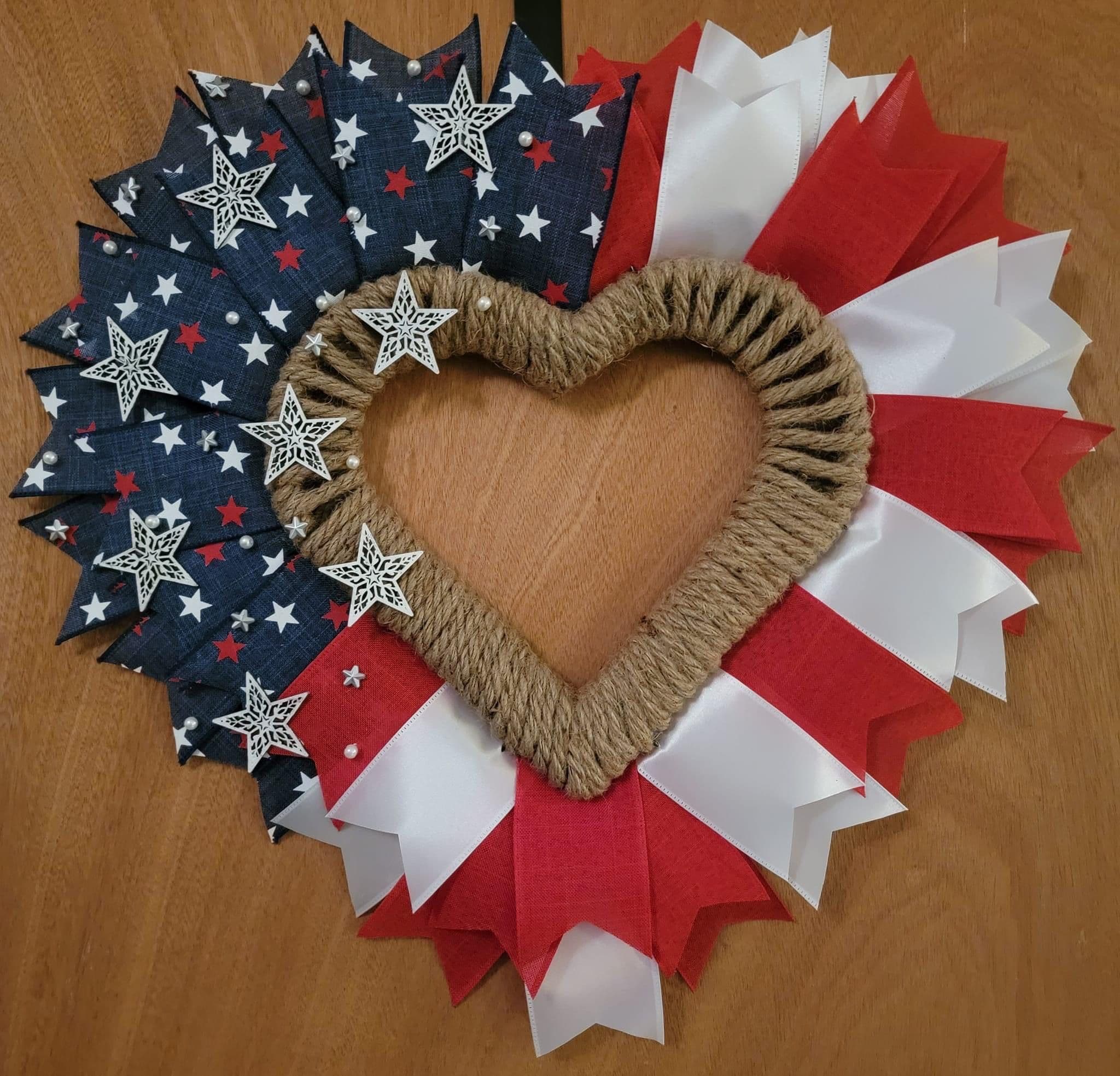 Patriotic burlap wreath rustic burlap patriotic wreath etsy – Artofit