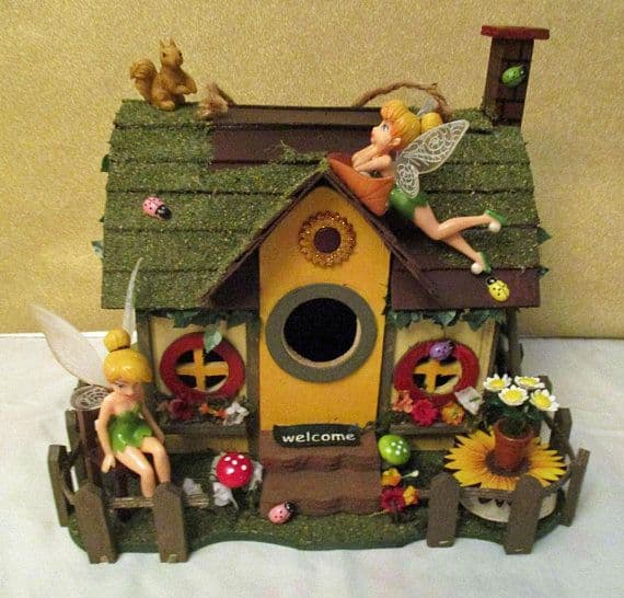 Birdhouse Tinkerbell FAIRY Gnome Cottage Bird House Collectors | Etsy ...