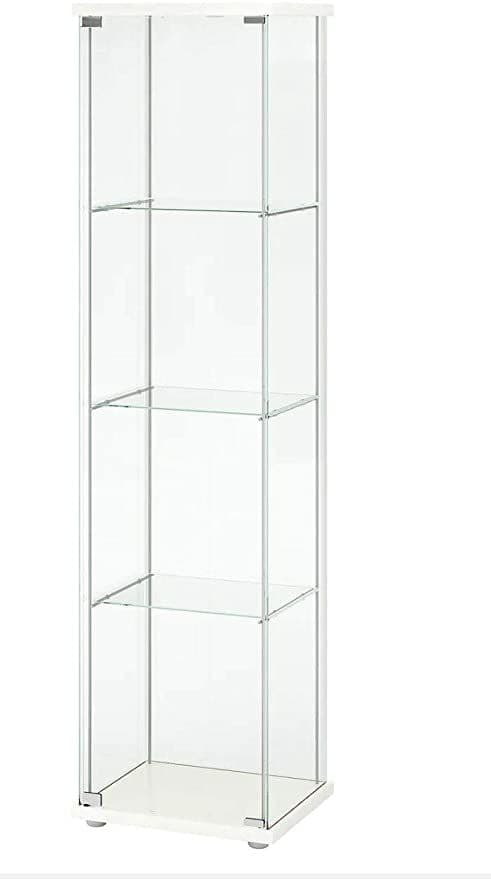 Ikea Detolf Glass Curio Display Cabinet White | Ikea glass door cabinet ...