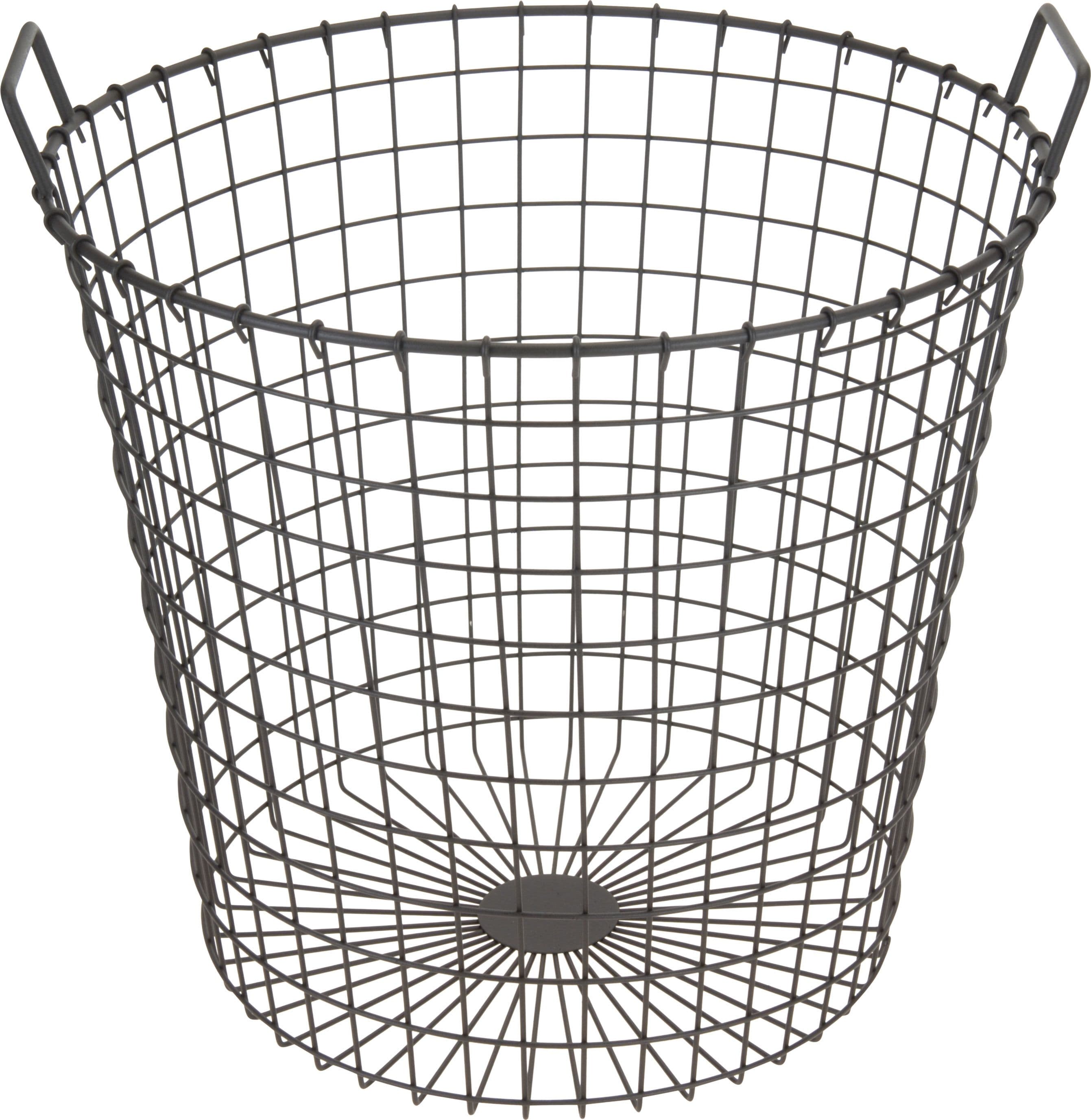 Metal Wire Round Garden Home Storage Log Basket Bin Planter | Log ...