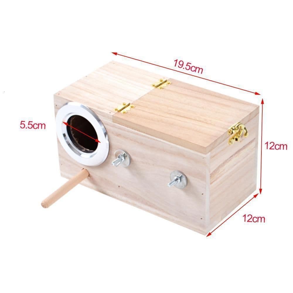 Wooden Bird Nesting Box for Lovebirds and Parrotlets