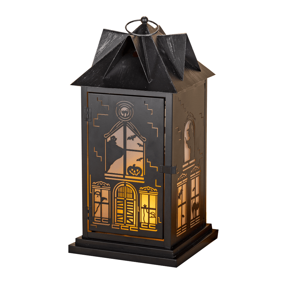 16.5" Battery Operated Lighted Haunted House Halloween Lantern 2619920