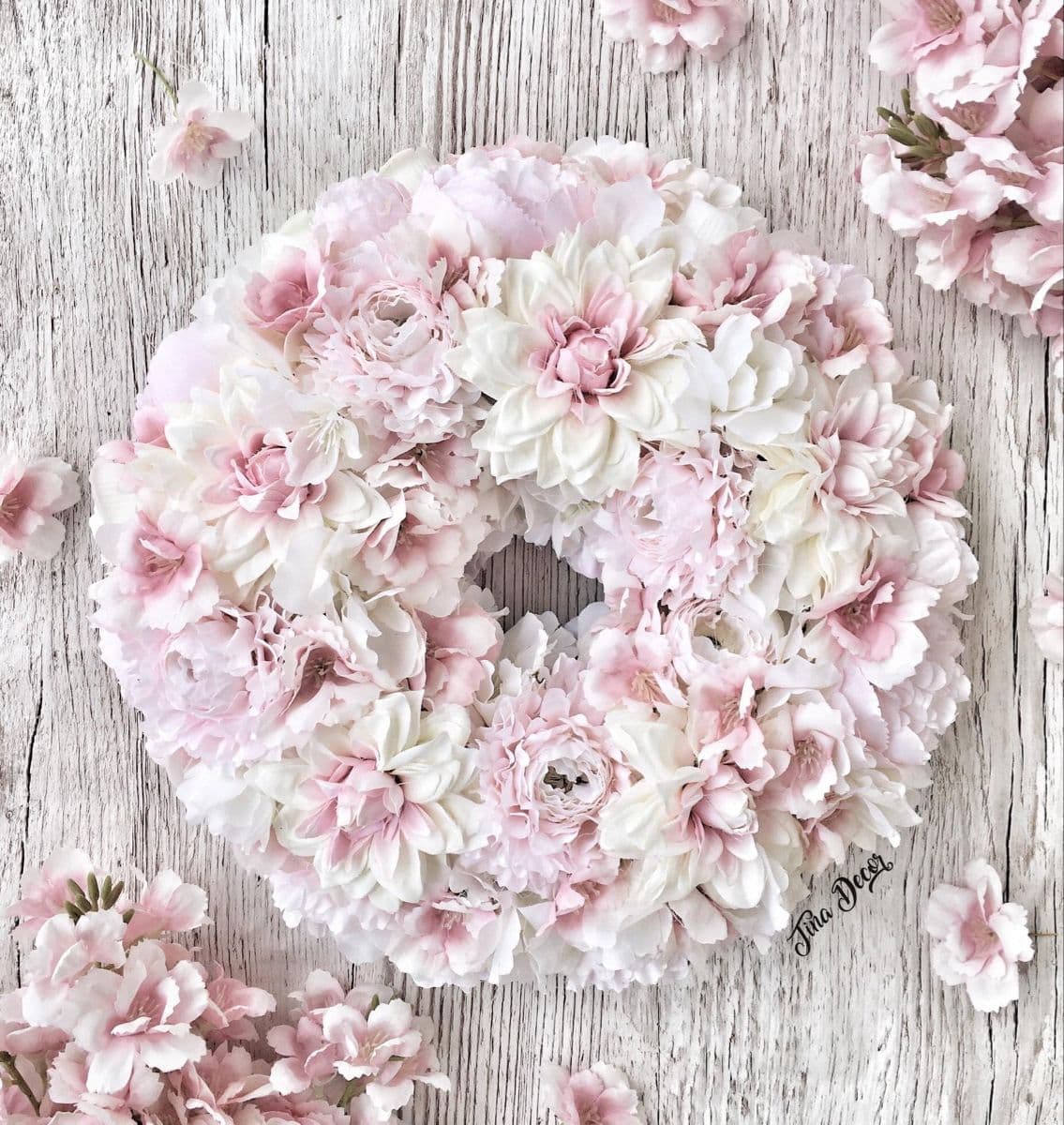 Pastel Flower Wreath for Spring Decor