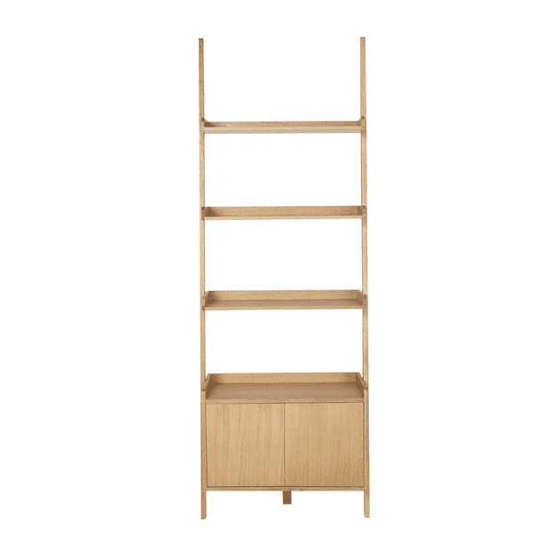 Buy Habitat Jessie 2 Door Ladder Shelf - Oak | Bookcases and shelving ...