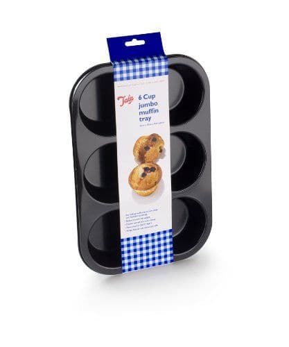 Tala Jumbo Muffin Tin, 6 Hole, Black
