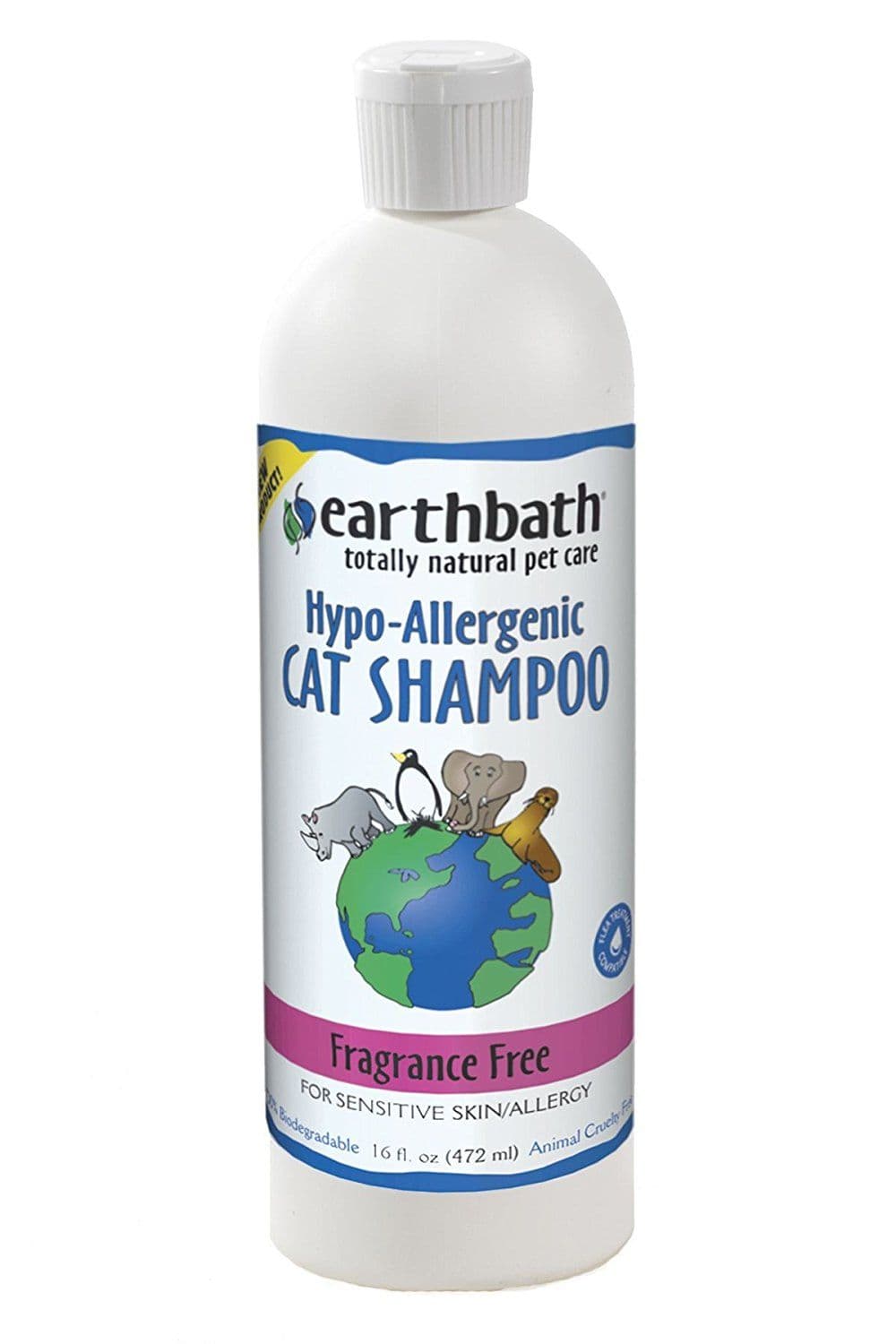 earthbath, Hypoallergenic Cat Shampoo - Fragrance Free Cat Shampoo for ...
